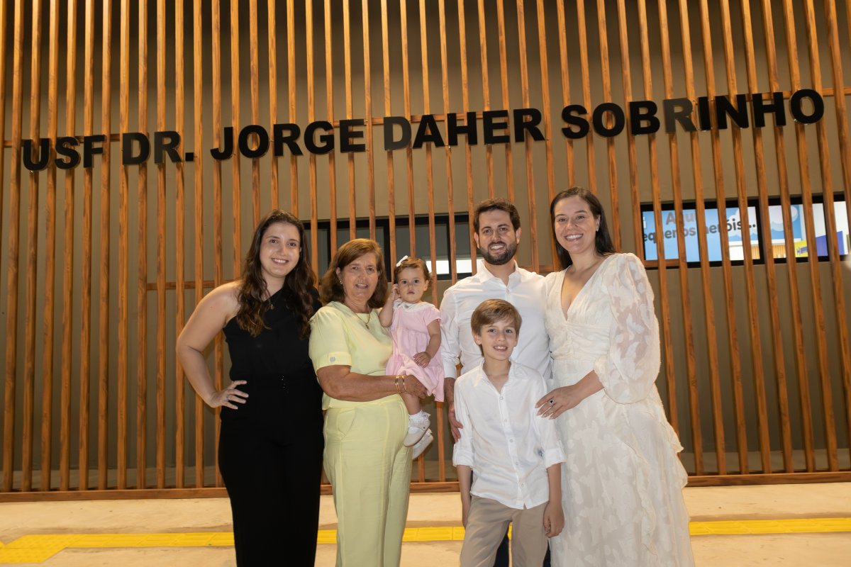 Família de Jorge Daher Sobinho.  Foto: Luís Fernando da Silva / Prefeitura Municipal de Urupês.