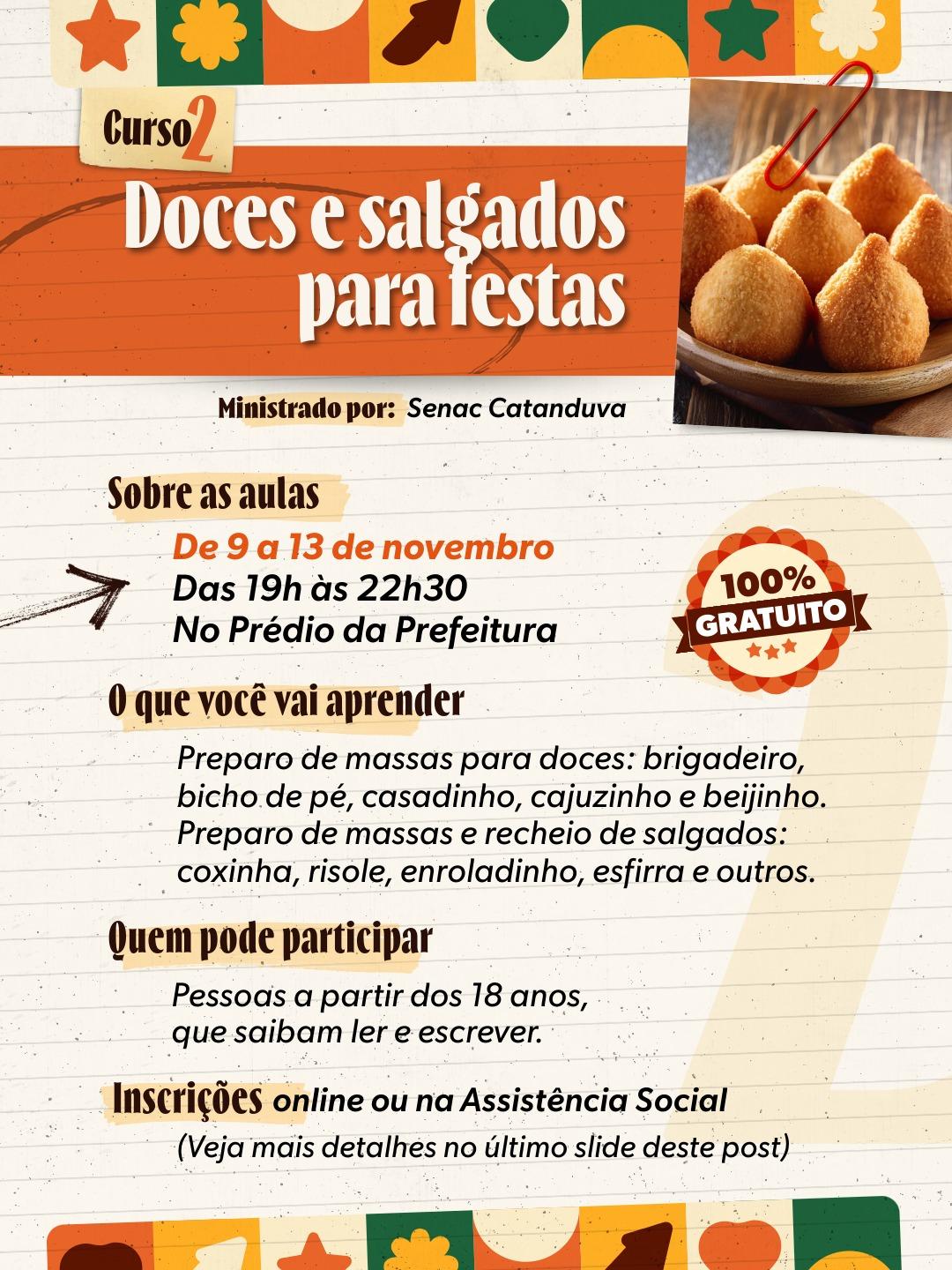 Imagens de divulgação do curso em redes sociais. Artes: Luís Fernando da Silva / Prefeitura Municipal de Urupês.